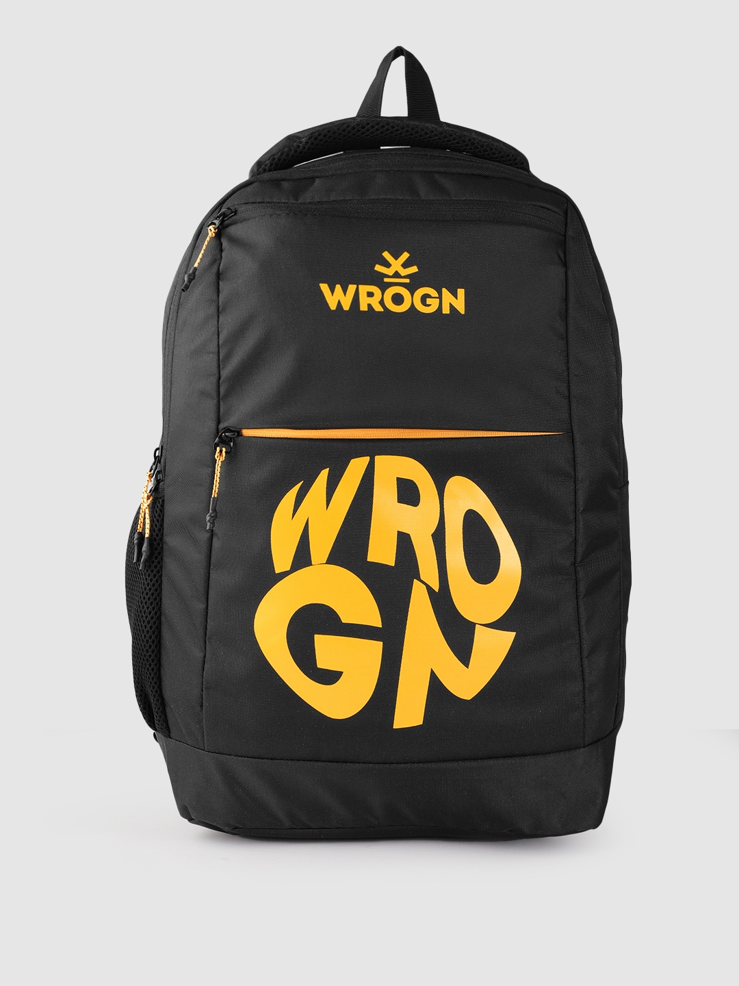 WROGN Unisex Brand Logo 14 Inch Laptop Backpack, Black