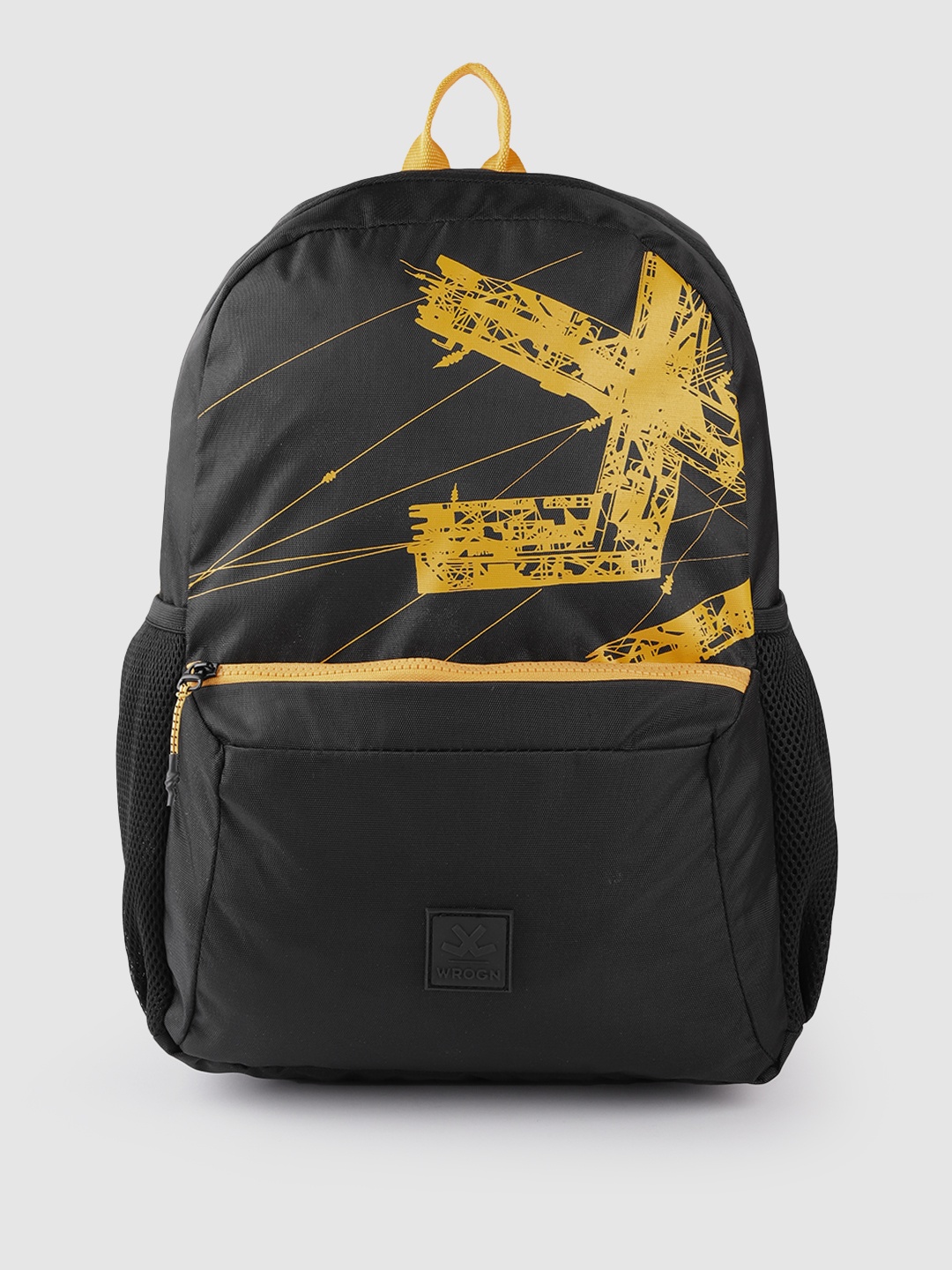 

WROGN Unisex Brand Logo Printed Backpack 15.6 Litres, Black
