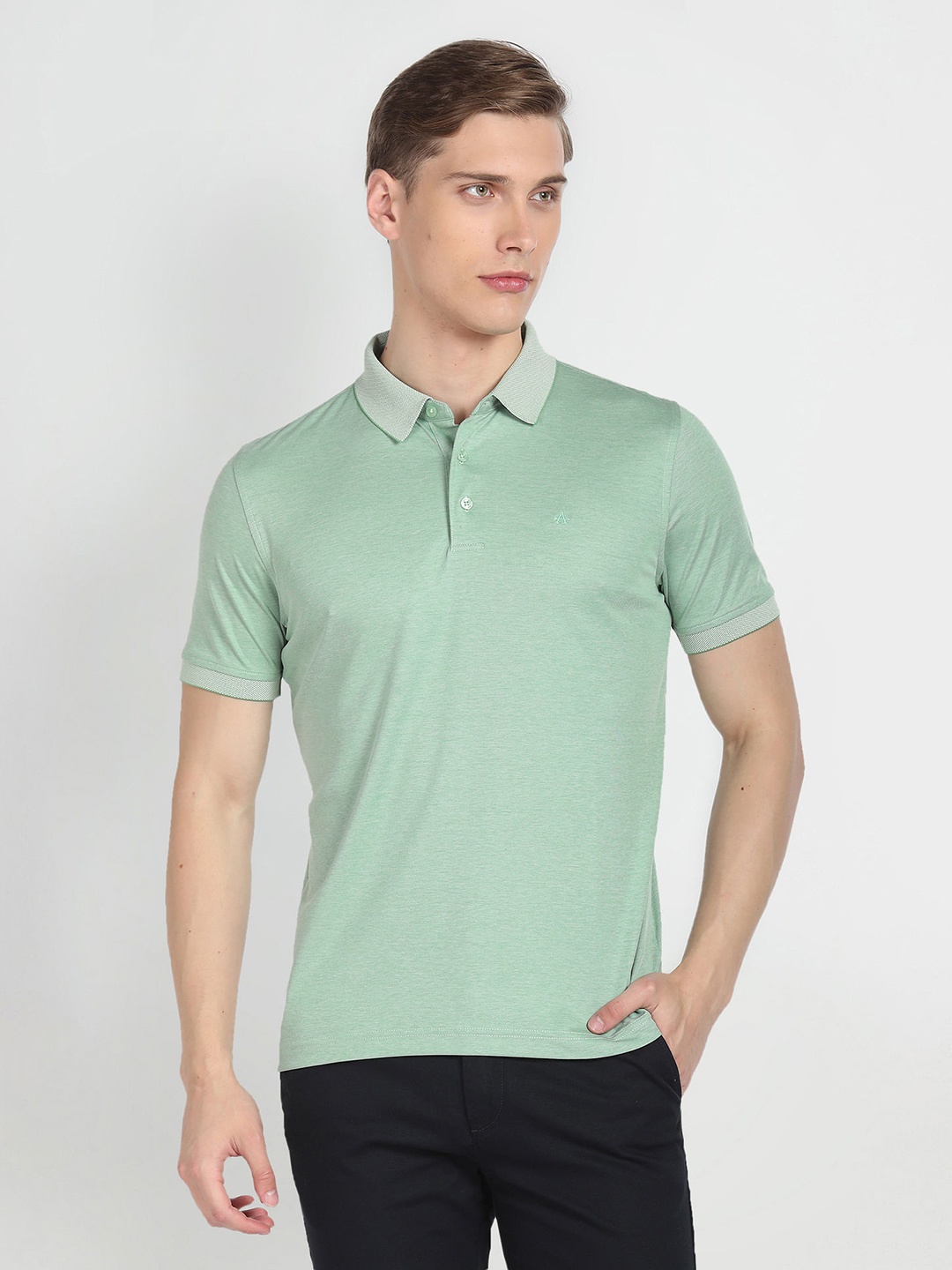

Arrow Polo Collar Casual T-shirt, Green