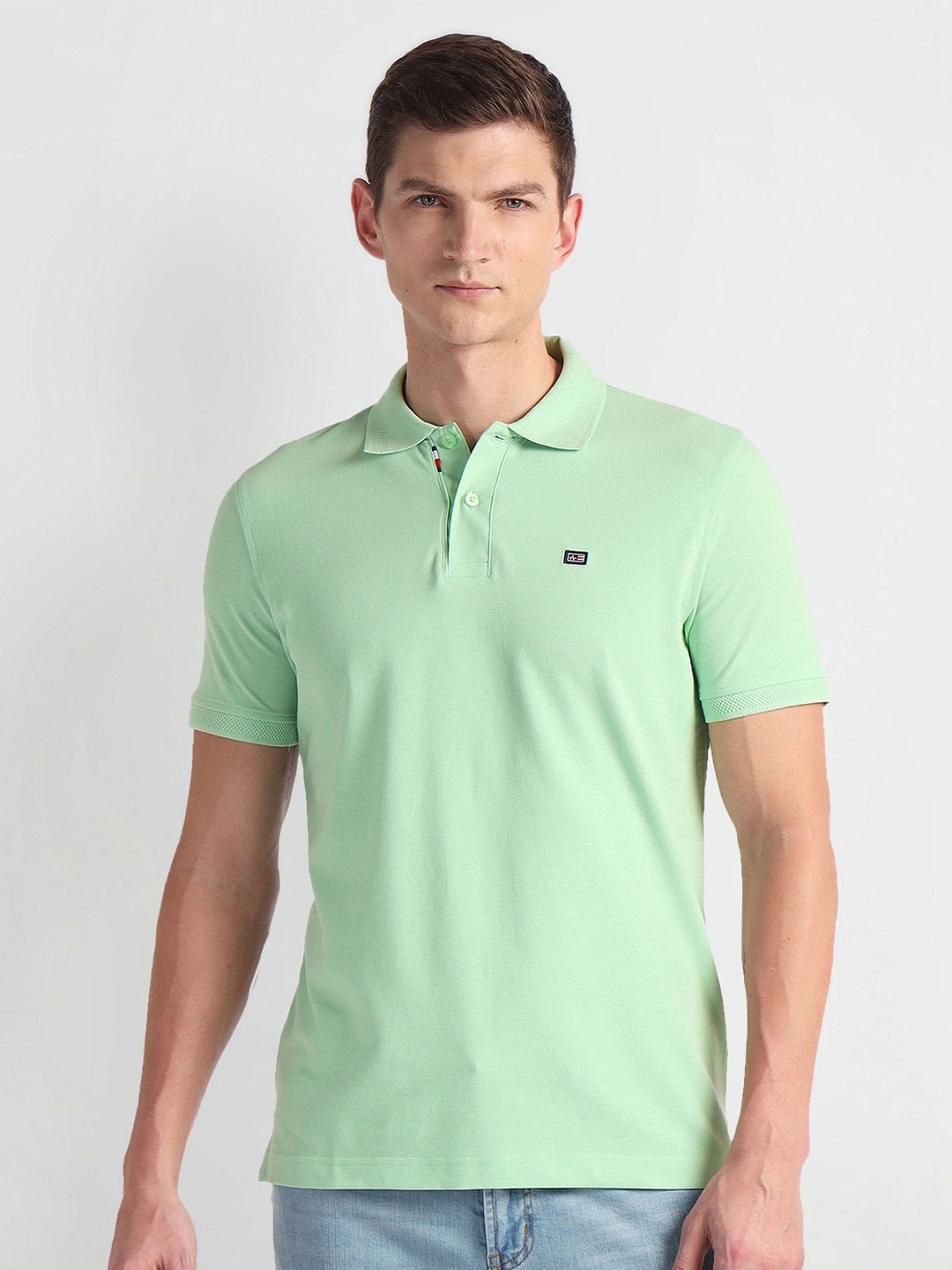 

Arrow Sport Polo Collar Short Sleeves T-shirt, Green