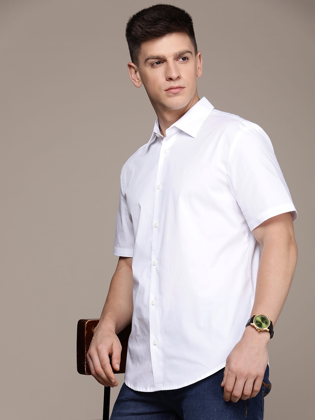 

Calvin Klein Jeans Solid Casual Shirt, White
