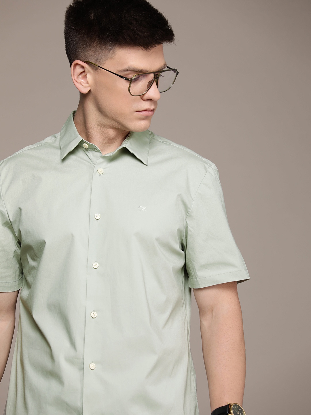 

Calvin Klein Jeans Solid Casual Shirt, Green