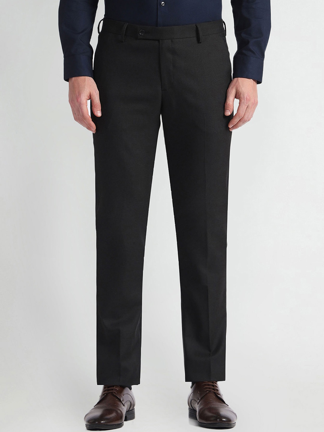 

Arrow Men Tapered Fit Formal Trouser, Black