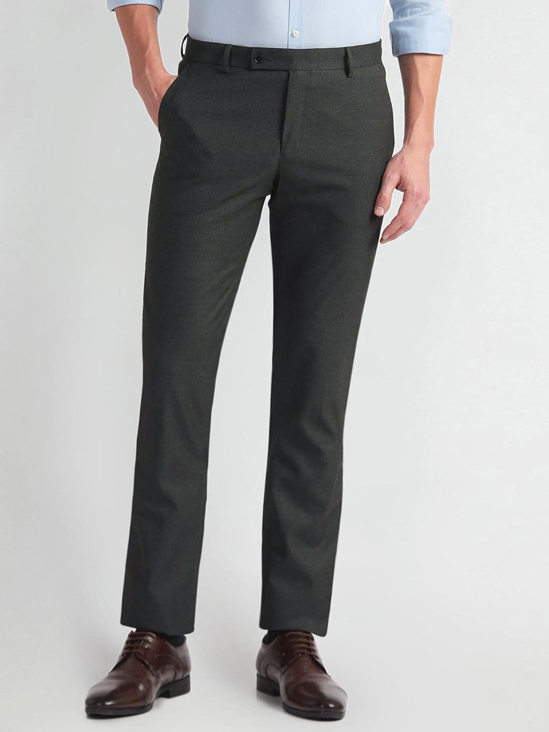 

Arrow Men Cotton Formal Trouser, Grey