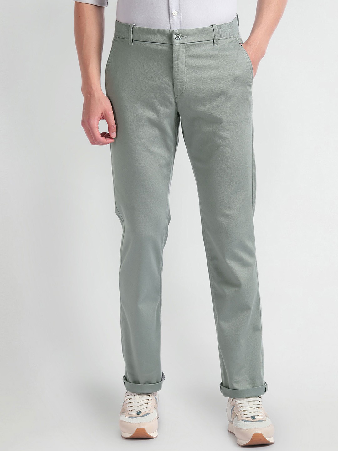 

Arrow Sport Men Cotton Slim Fit Chinos Trouser, Green