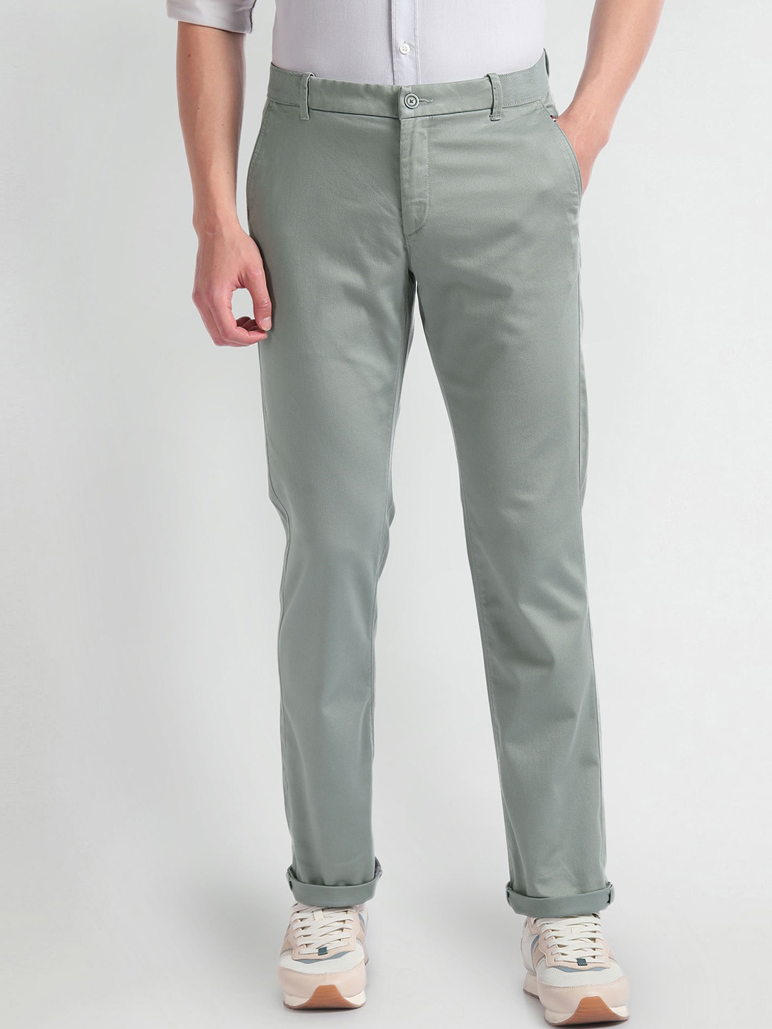 

Arrow Sport Men Cotton Slim Fit Chinos Trouser, Green