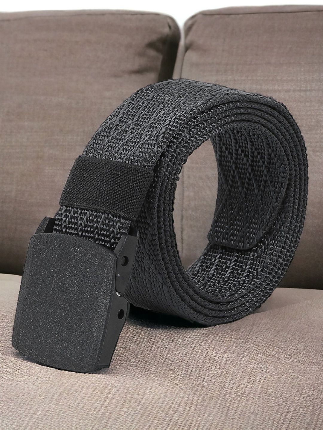 

Kastner Men Textured Canvas Belt, Black