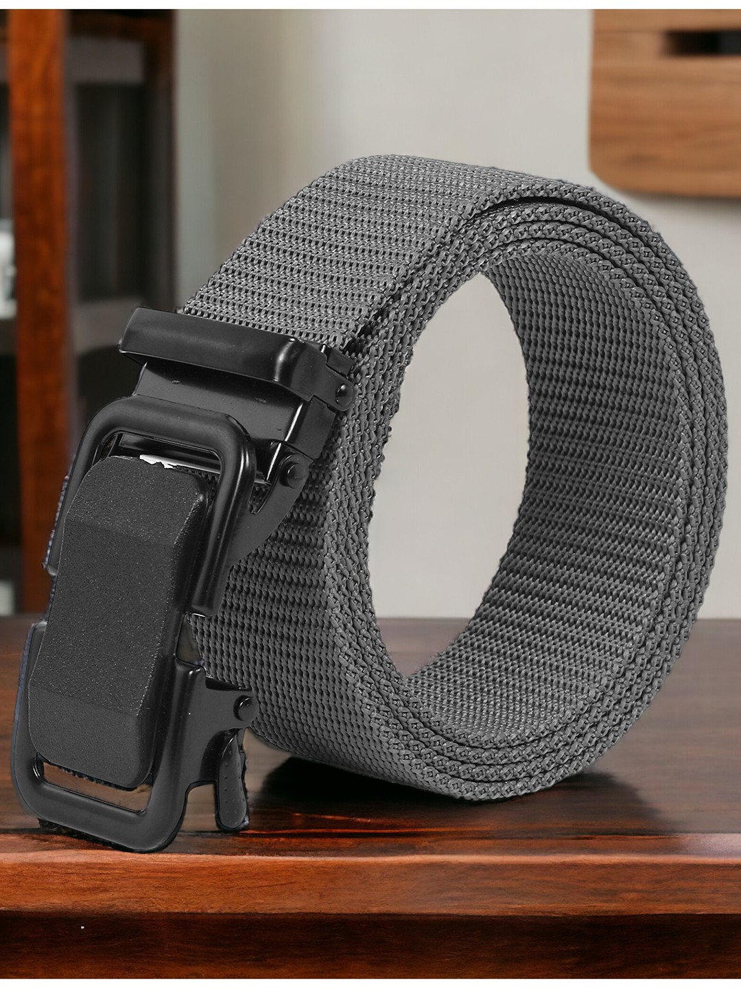 

Kastner Men Textured Canvas Belt, Grey