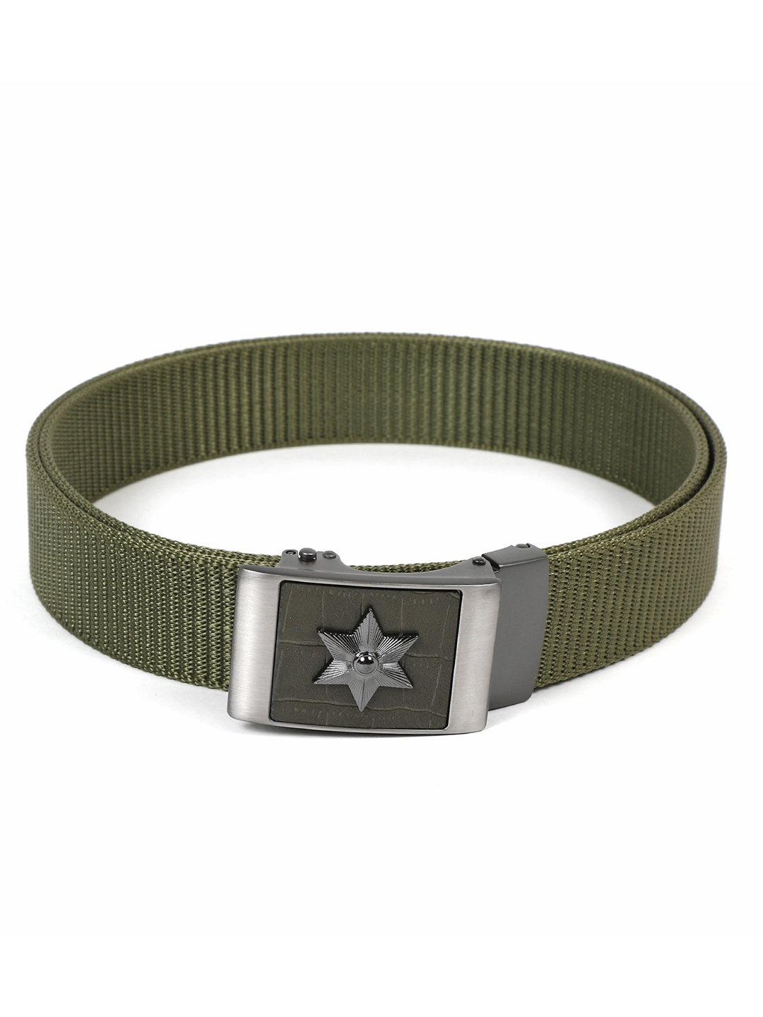 

Kastner Men Textured Canvas Belt, Green
