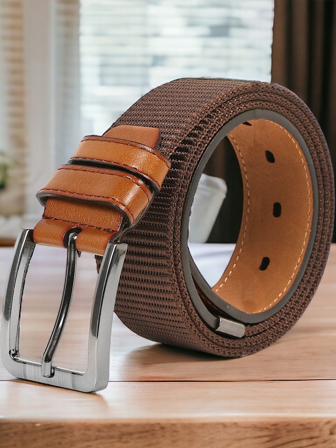 

Kastner Men Textured Canvas Belt, Brown