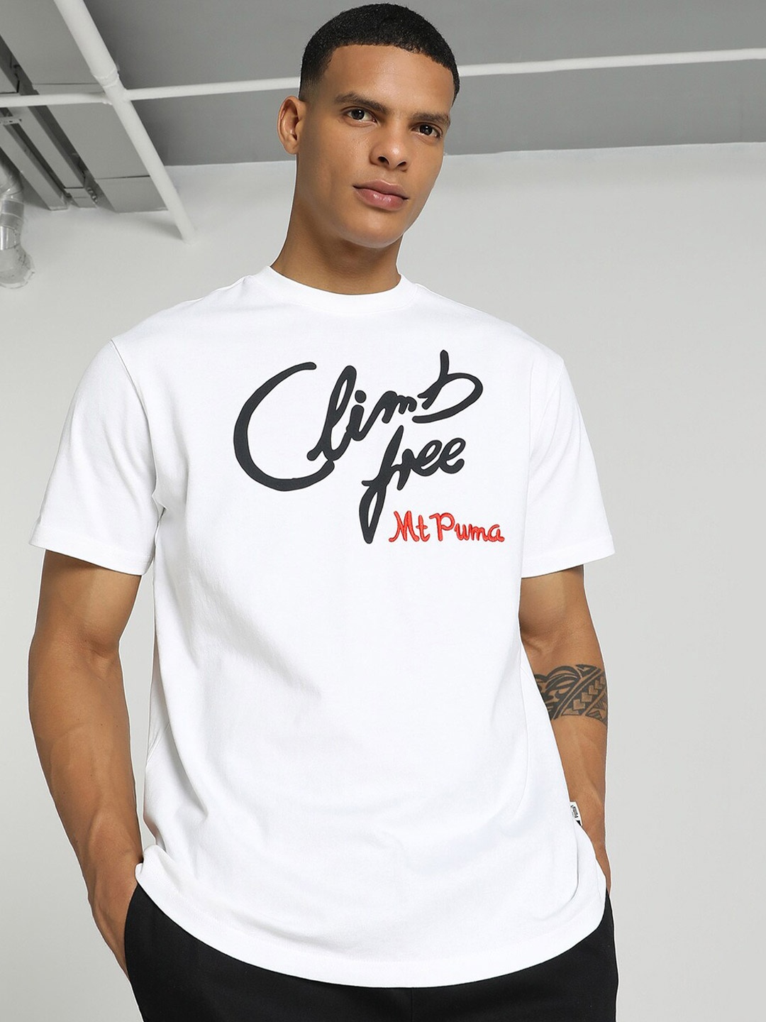 

Puma The NeverWorn II Printed Cotton Slim-Fit T-shirt, White