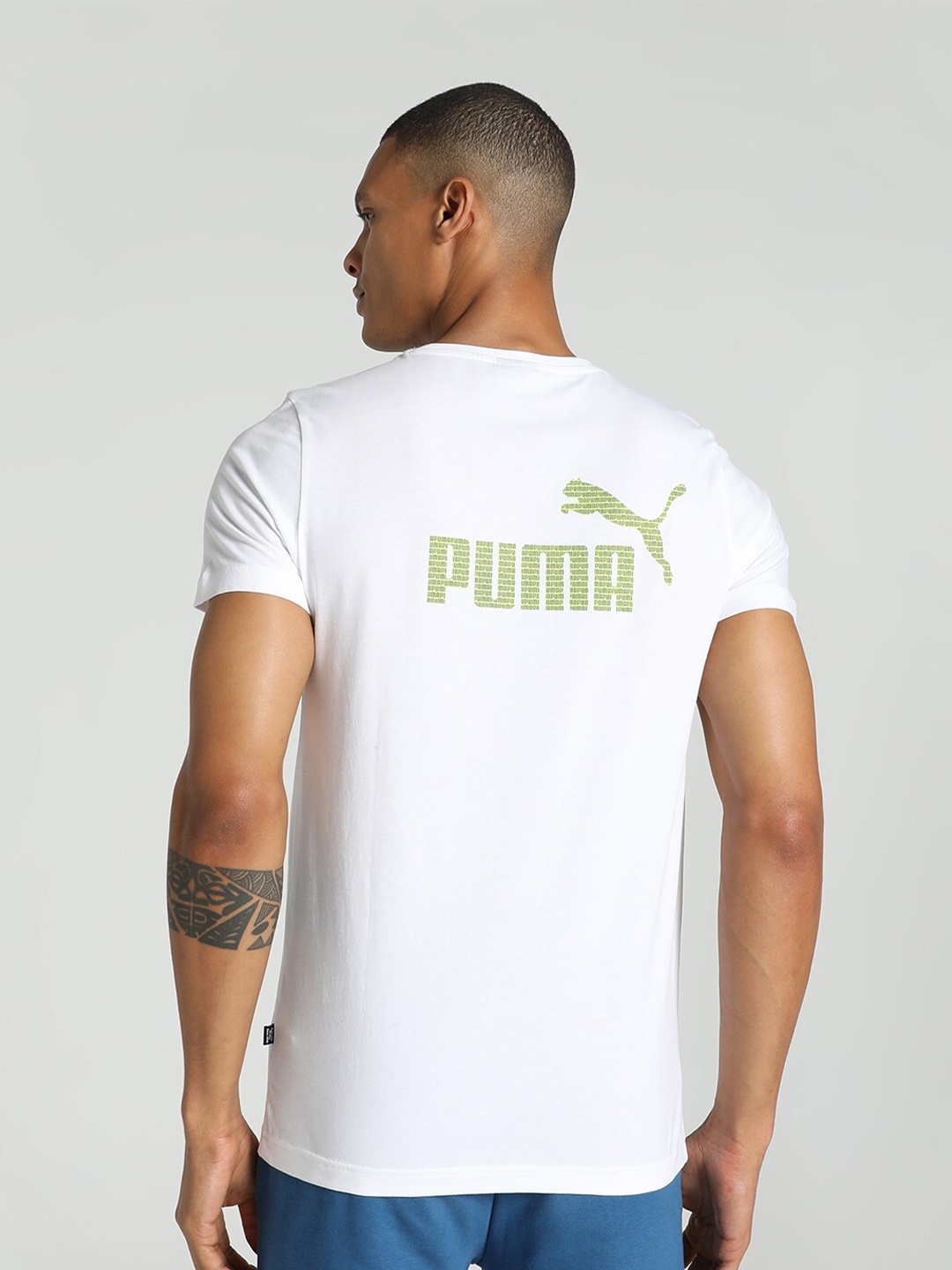 

Puma N1 Logo Graphic Printed Cotton Slim-Fit T-Shirt, White