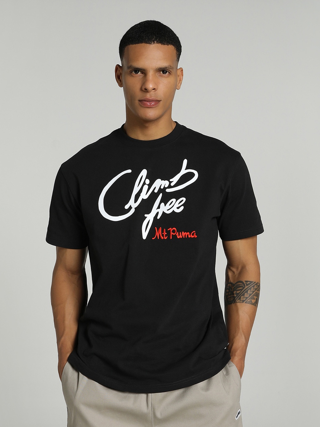 

Puma The NeverWorn II Printed Cotton T-shirt, Black