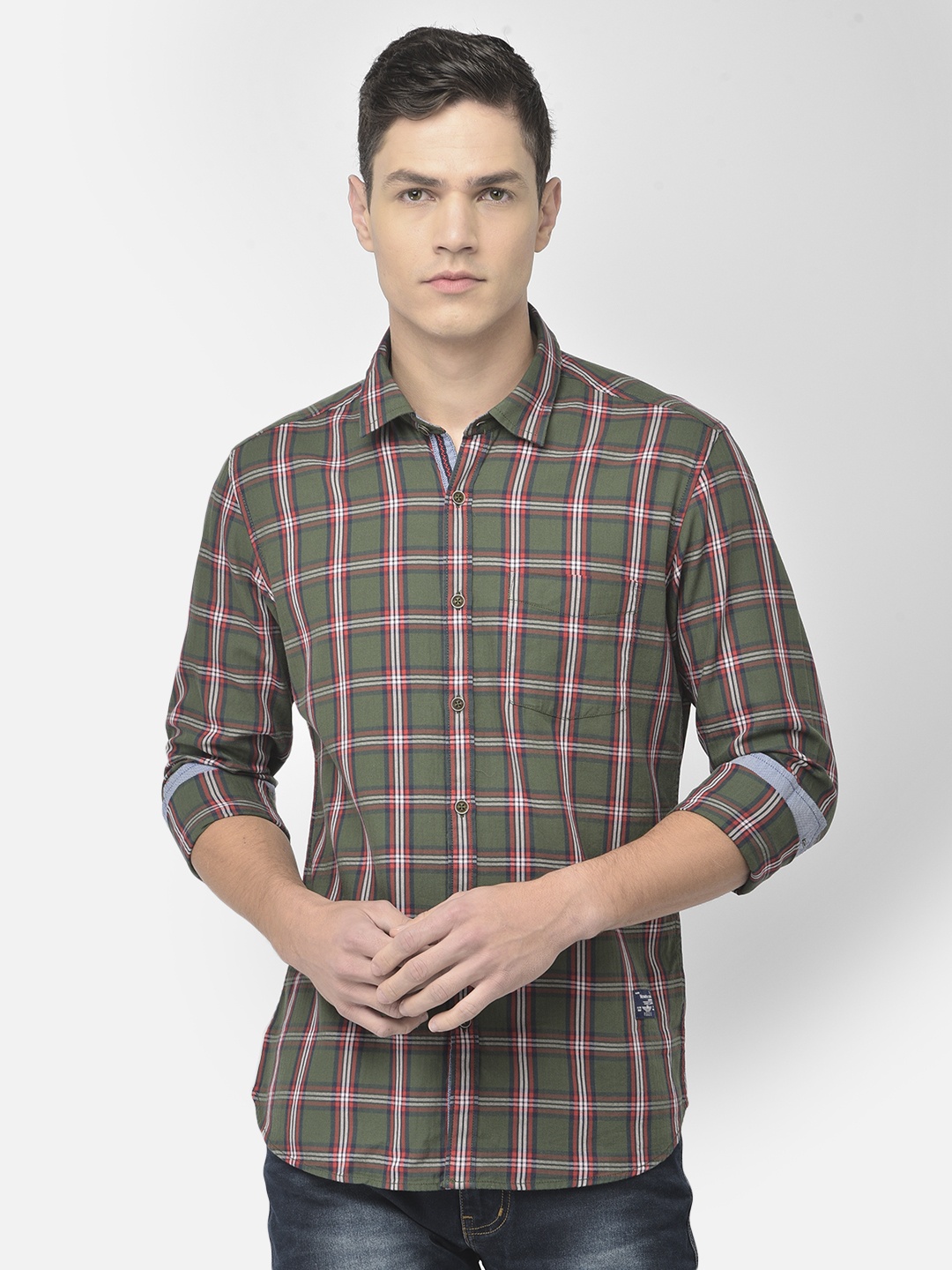 

Numero Uno Men Checks Slim Fit Shirt, Green