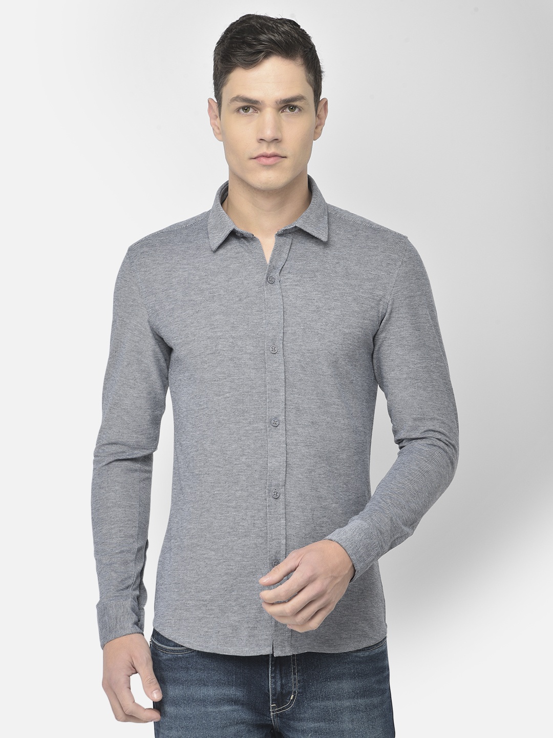 

Numero Uno Men Solid Slim Fit Shirt, Grey