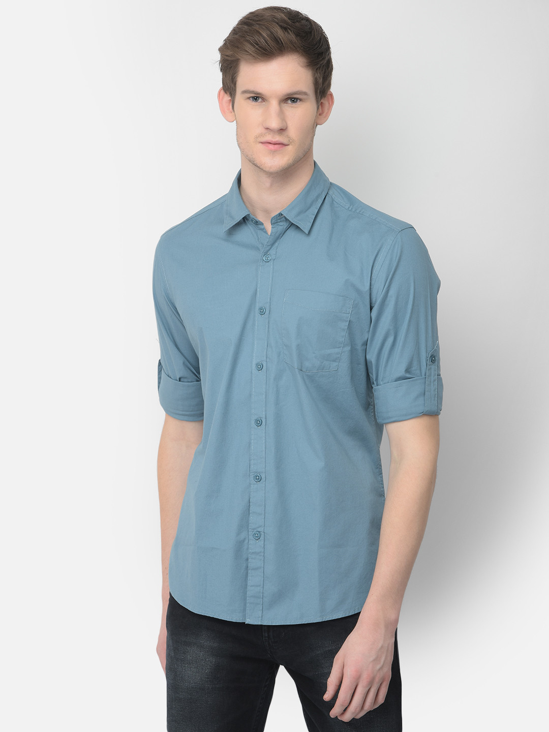 

Numero Uno Men Solid Slim Fit Shirt, Blue