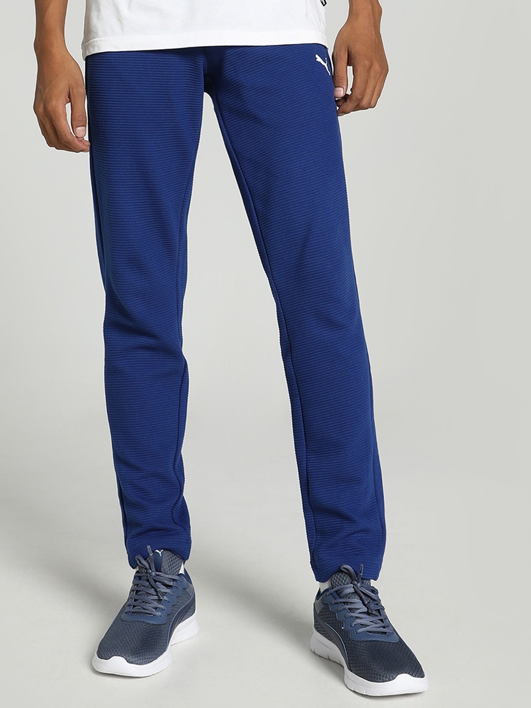 

Puma Ottoman Men Mid-Rise Slim Fit Track Pants, Blue