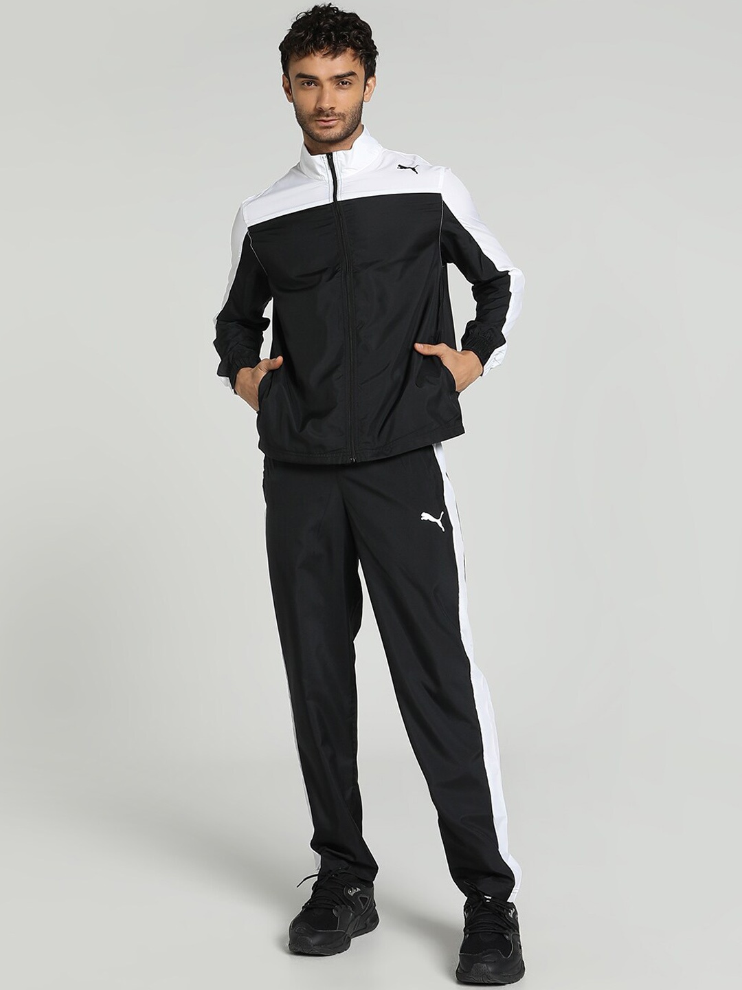 

Puma Favorite Colourblocked Regular Fit Tracksuit, Black