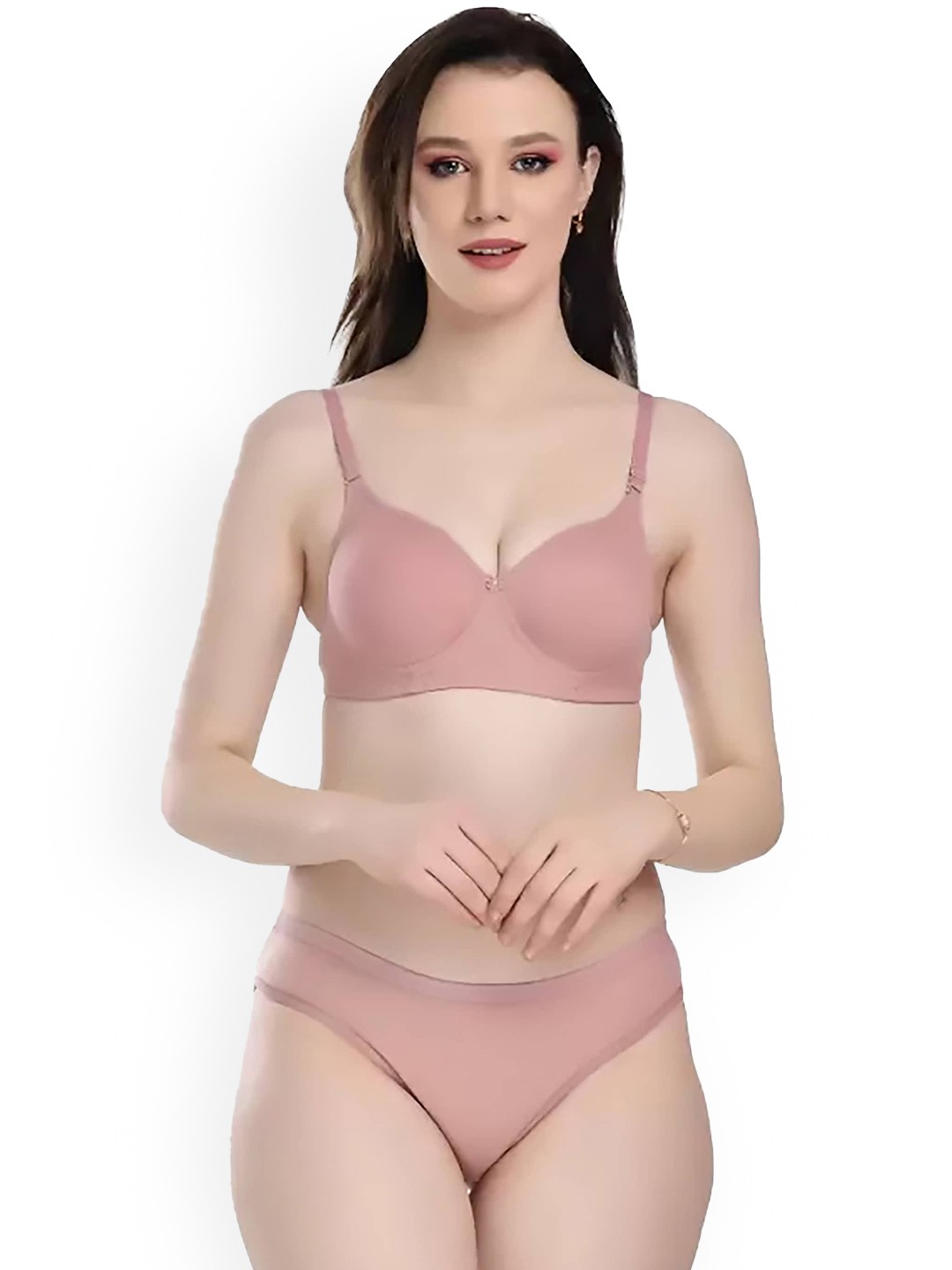 

Aamarsh Non Padded Cotton Lingerie Set, Pink