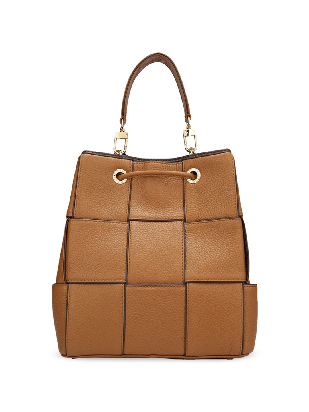 

Da Milano Textured Leather Handheld Bag, Brown