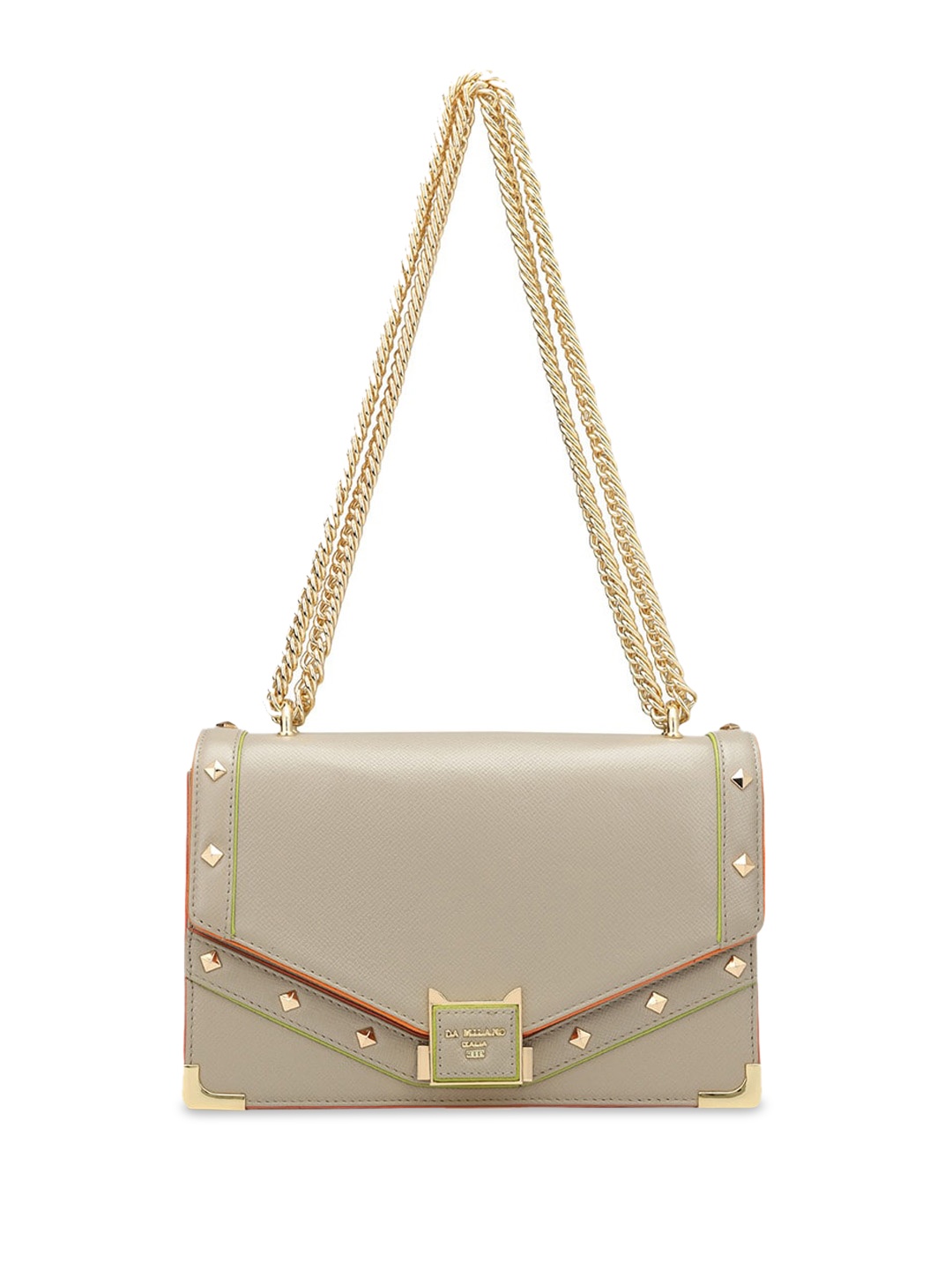 

Da Milano Leather Structured Sling Bag, Cream