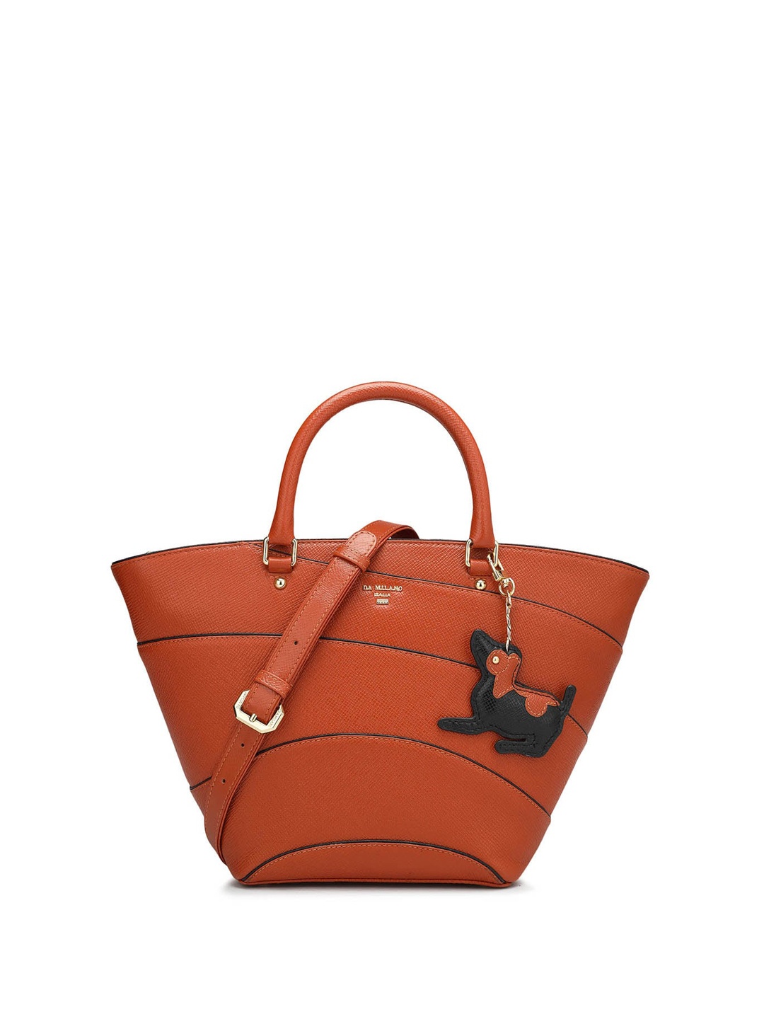 

Da Milano Leather Shopper Handheld Bag, Orange