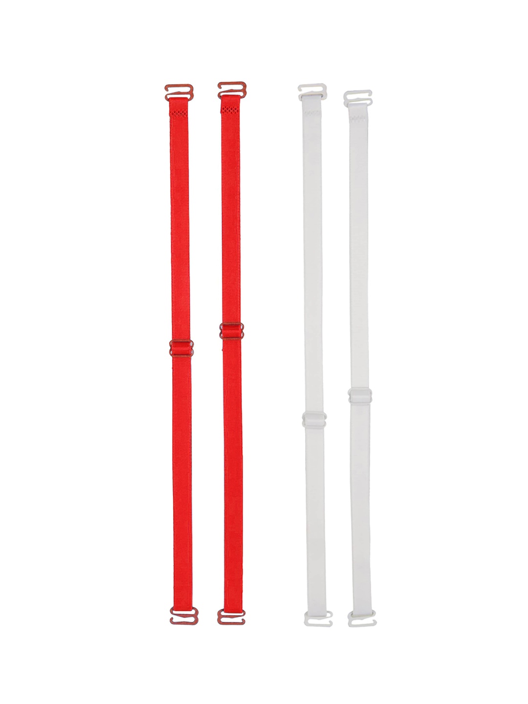 AROUSY Set Of 2 Adjustable Bra Straps and Extenders with All Day Comfort, Red