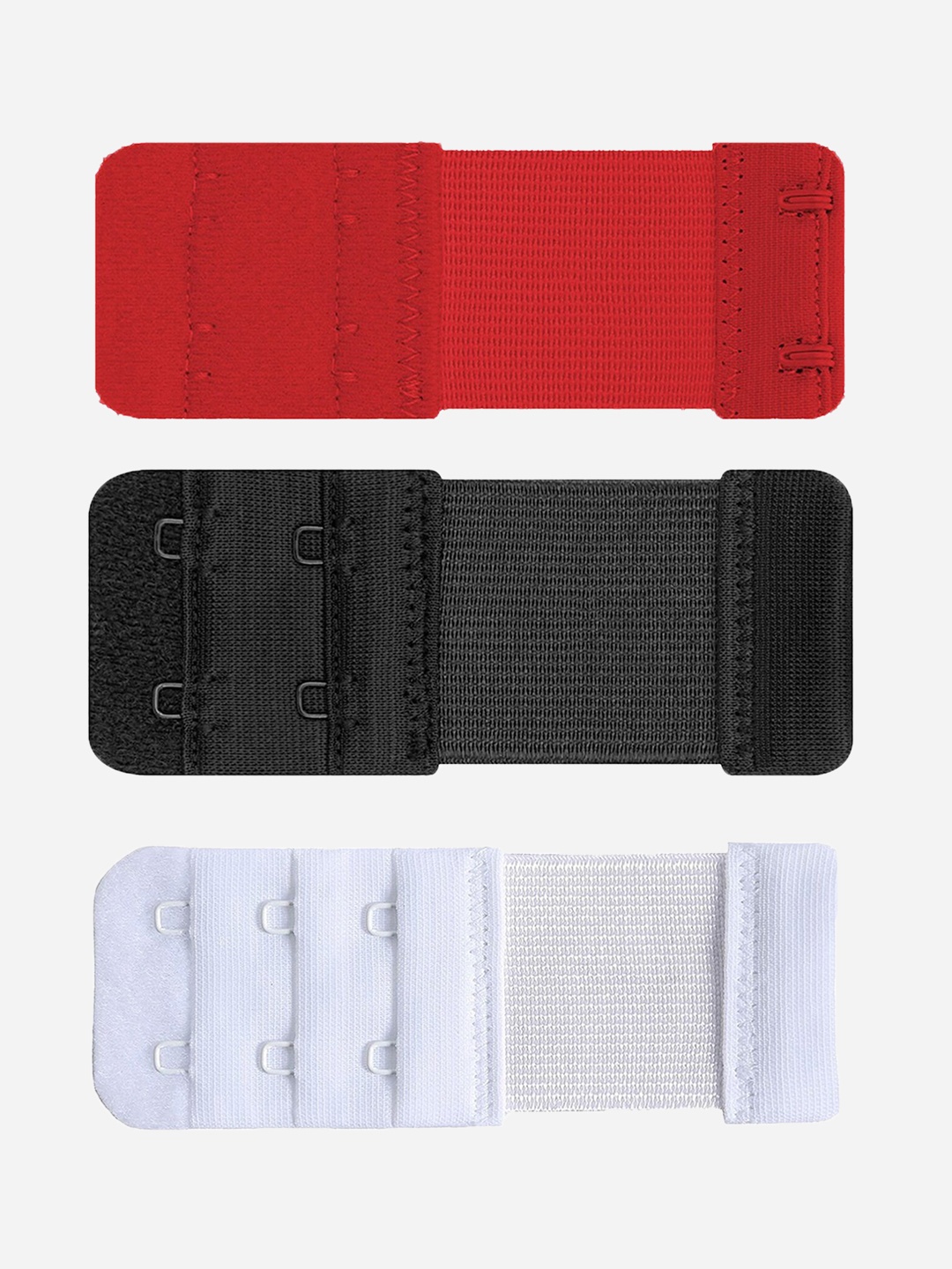 

AROUSY Pack Of 3 All Day Comfort Bra Hook Extender With Extra Elastic, Red