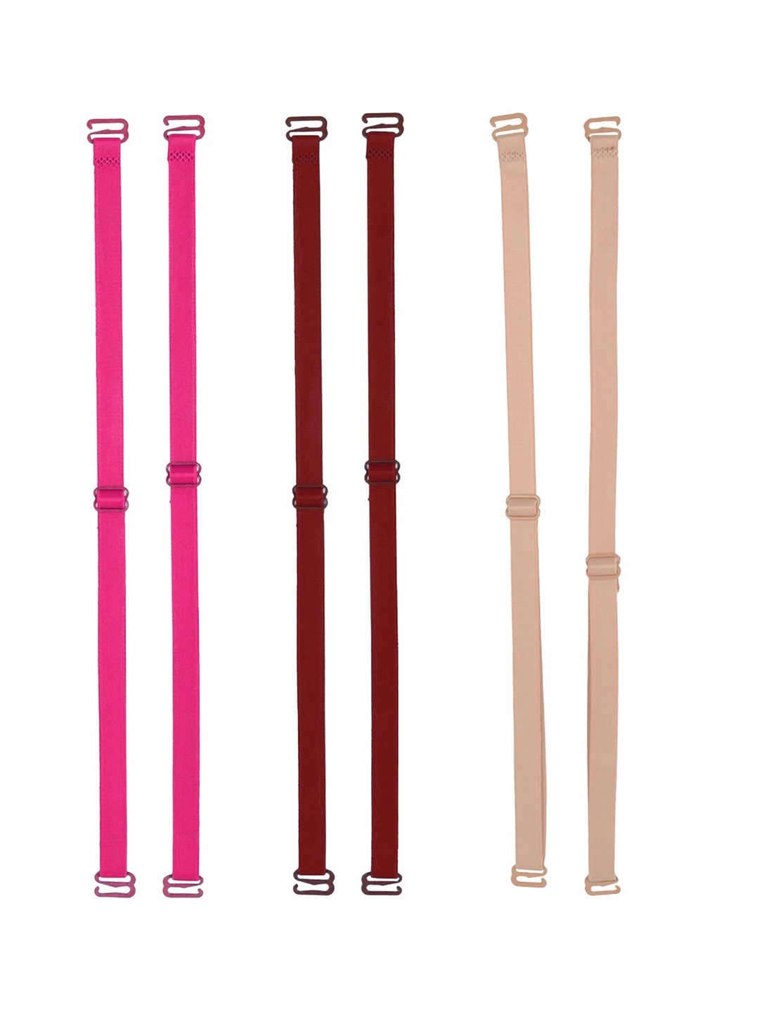 

AROUSY Set Of 3 Adjustable Bra Straps with All Day Comfort, Pink