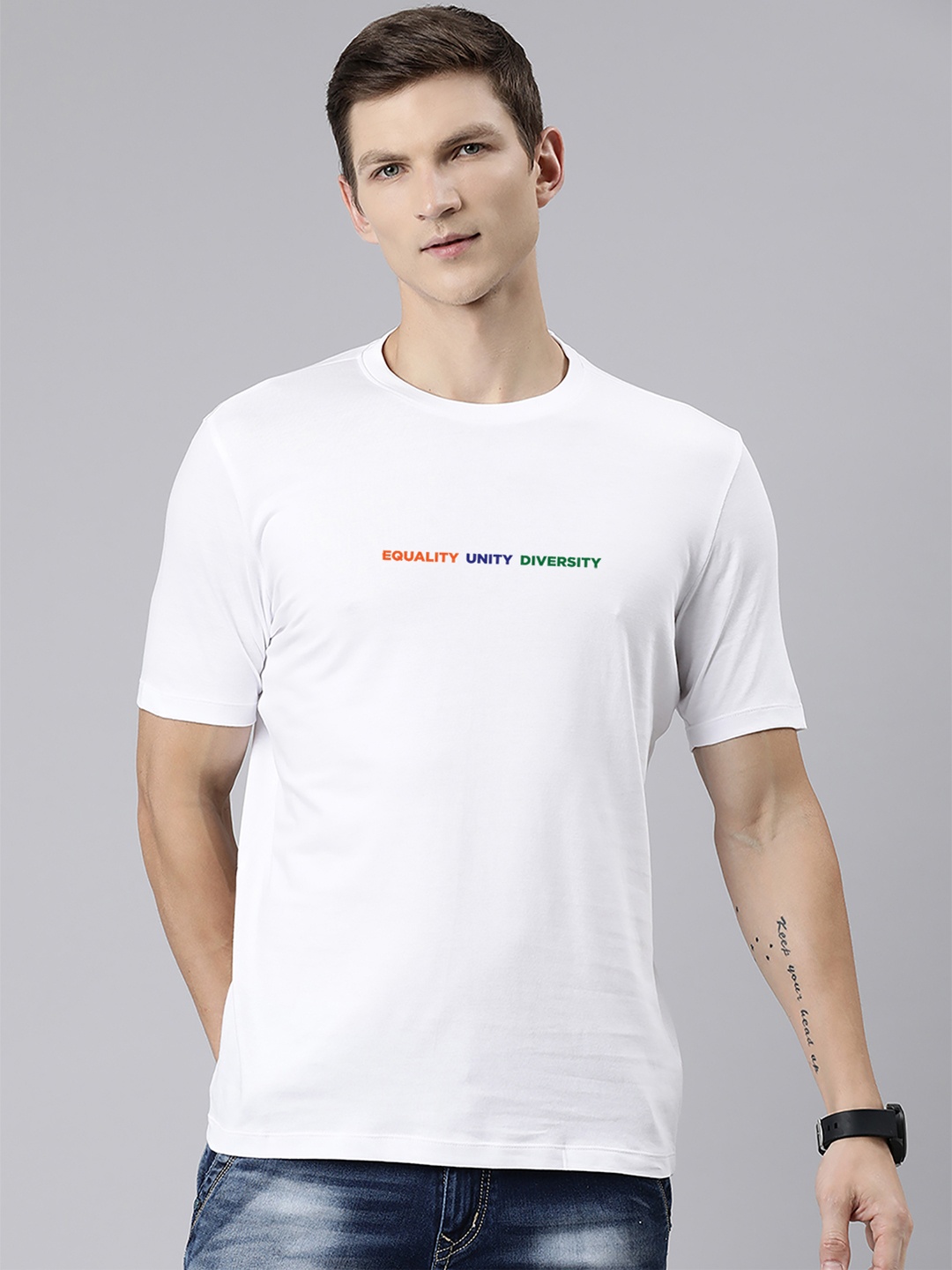 

Harvard Men Typography Applique T-shirt, White