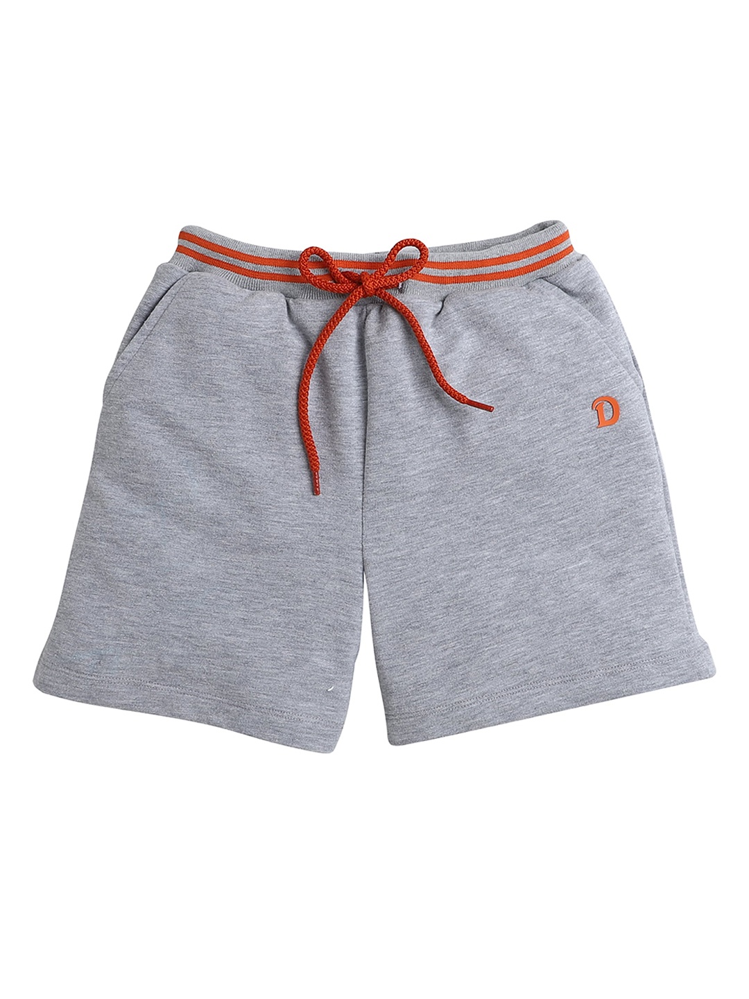 

BAESD Boys Mid Rise Cotton Shorts, Grey melange