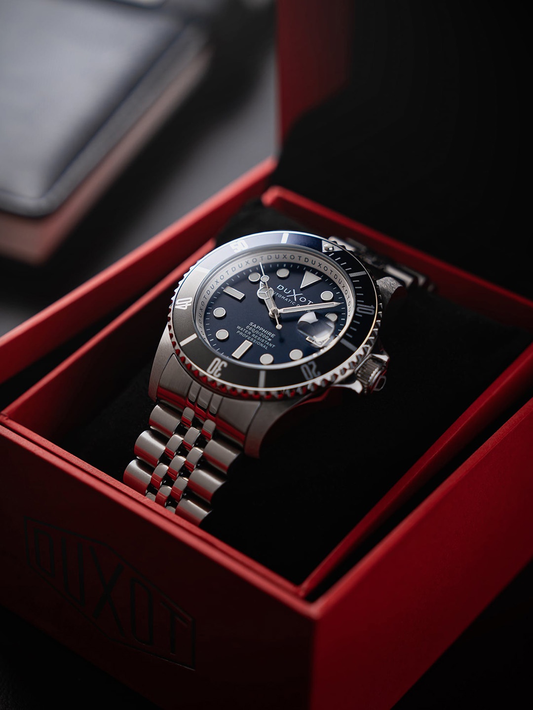 

DUXOT Men Atlantica Diver Automatic Embellished Digital Automatic Motion Watch DX-2057, Blue