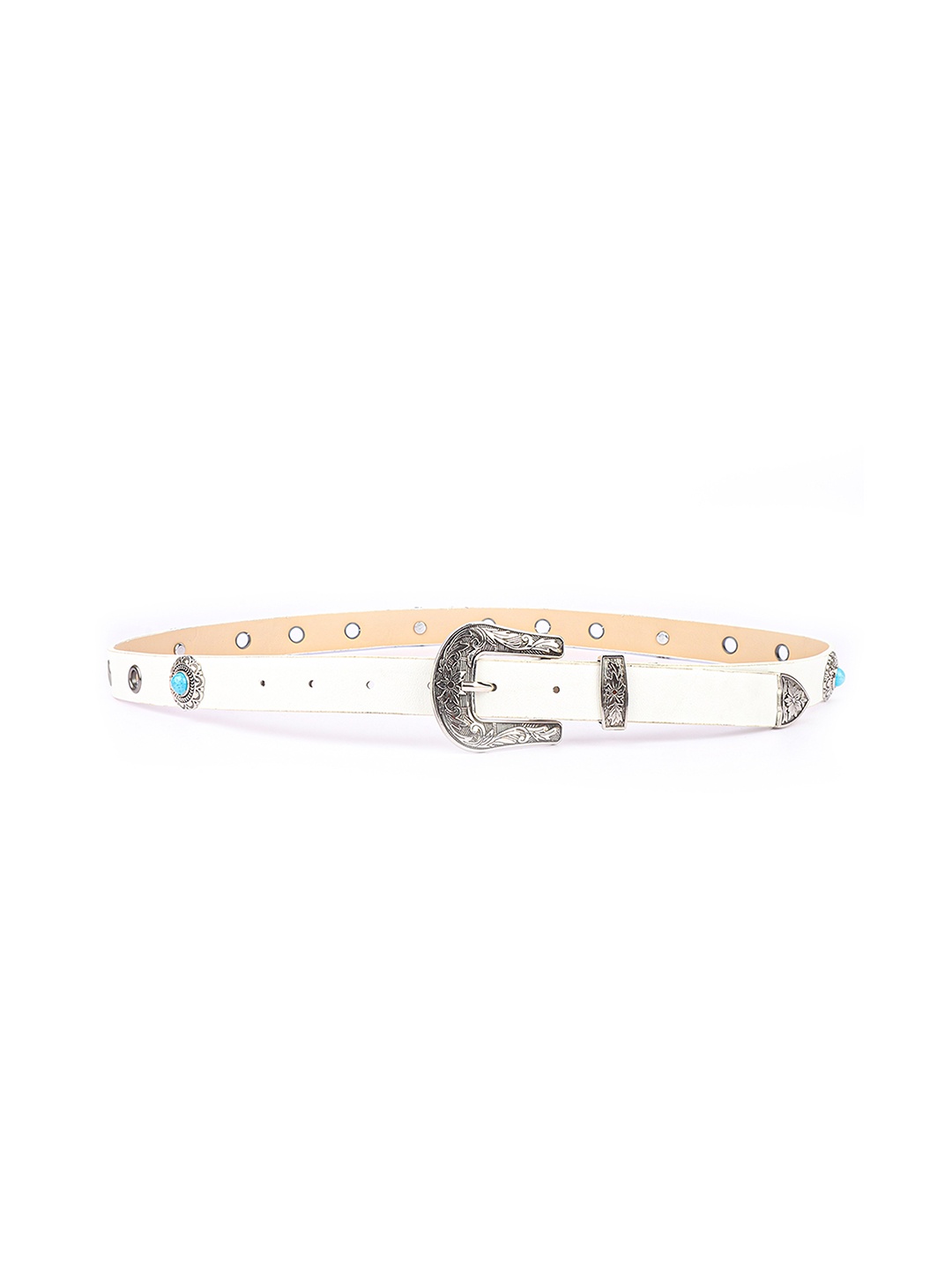 

REDHORNS Women PU Belt, White
