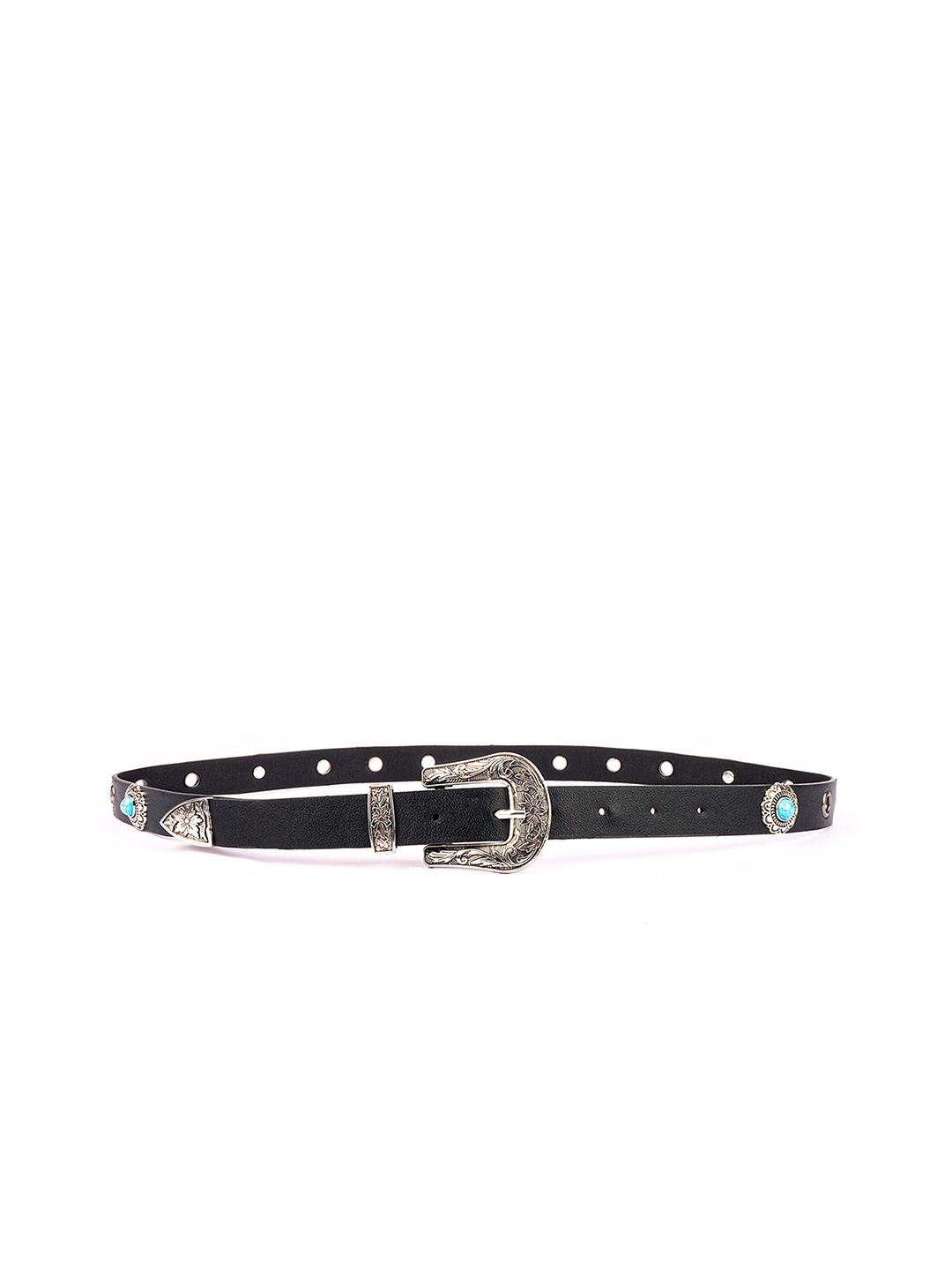 

REDHORNS Women Embellished Belt, Black