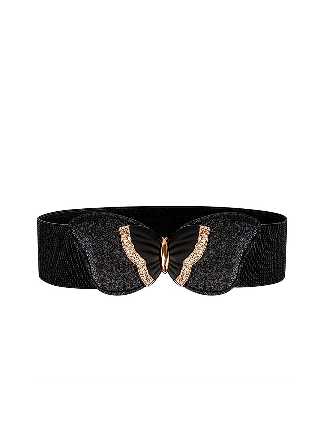 

REDHORNS Women Butterfly Design Stretchable Casual Belt, Black