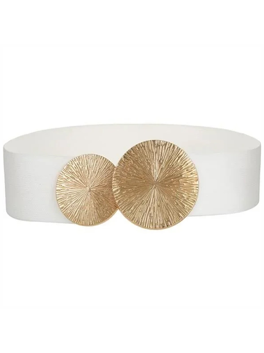 

REDHORNS Women Textured Belt, White
