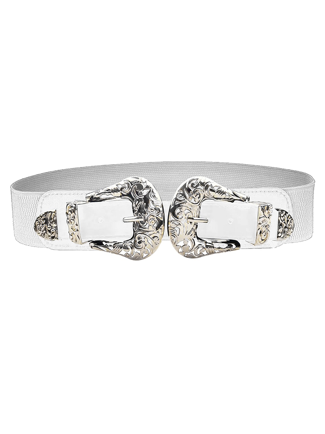 

REDHORNS Women Stretchable Belt, White