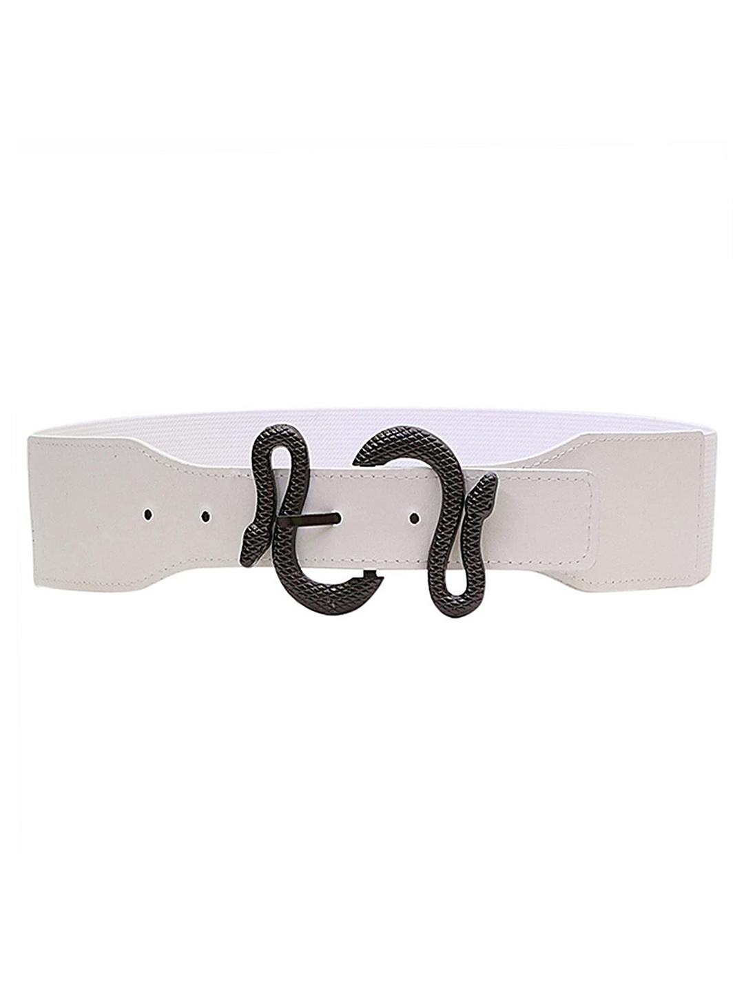 

REDHORNS Women Buckle Design Belt, White