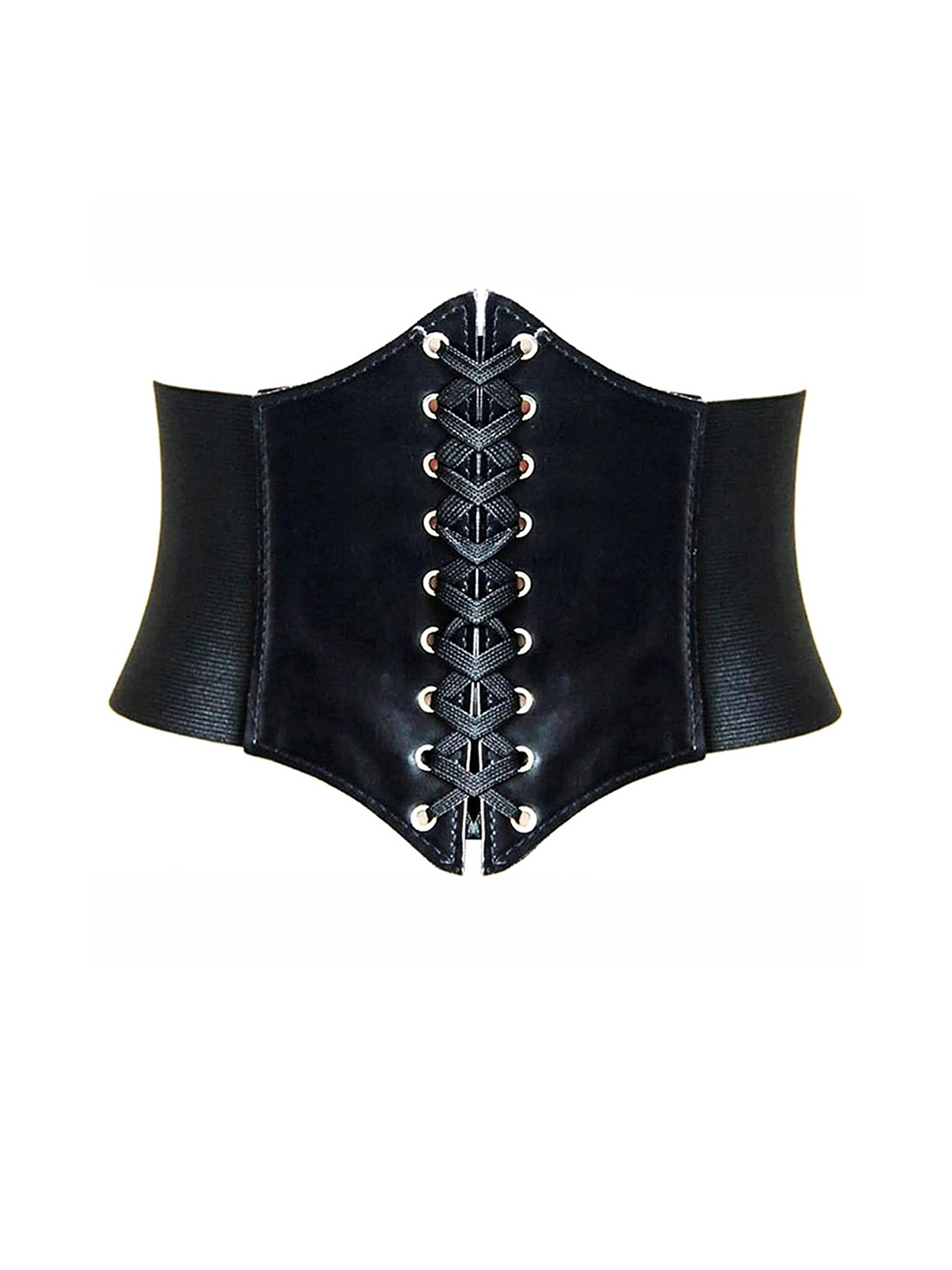 

REDHORNS Women Lace-up Corset Belt, Black