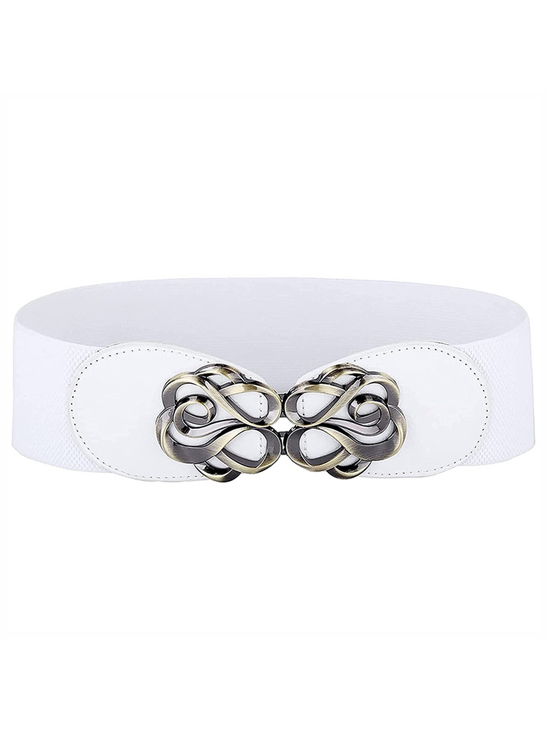 

REDHORNS Women Elastic Waist Belt, White