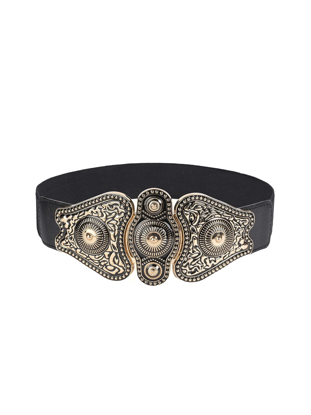 

REDHORNS Women Antique Designed Wide Belt, Black