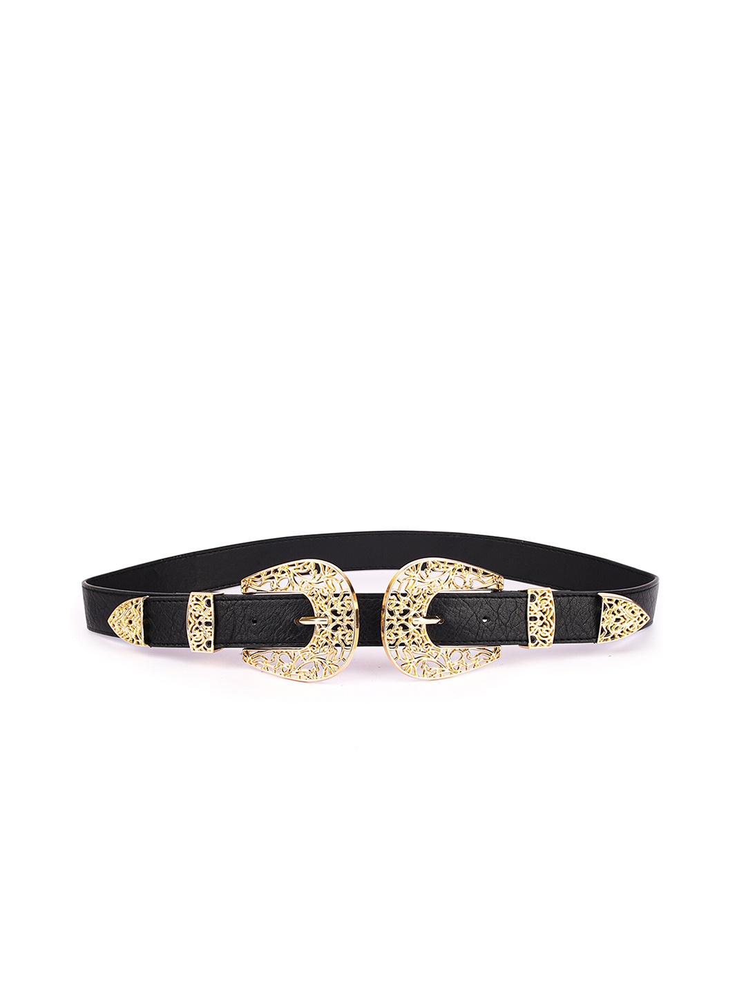 

REDHORNS Women Textured Belt, Black