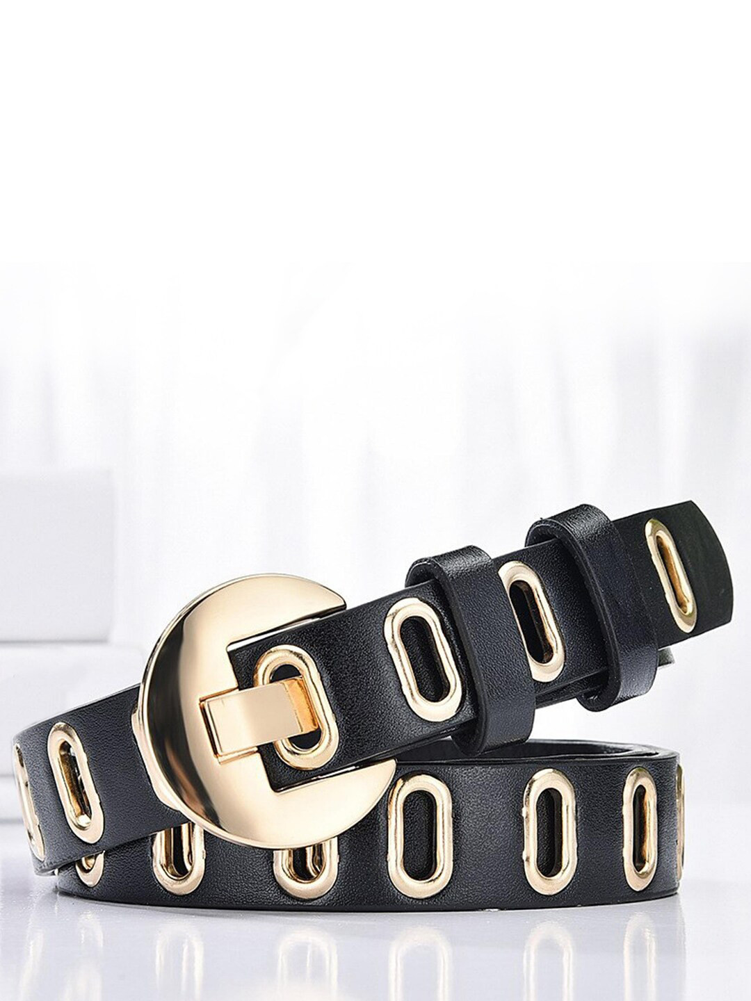 

REDHORNS Women Embellished Belt, Black