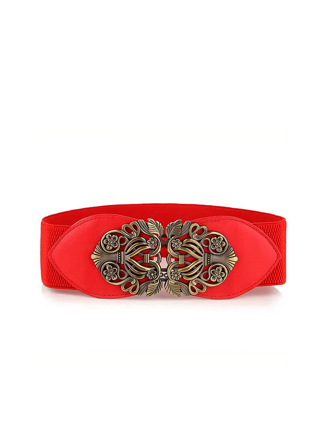 

REDHORNS Women Floral Stretchable Belt, Red