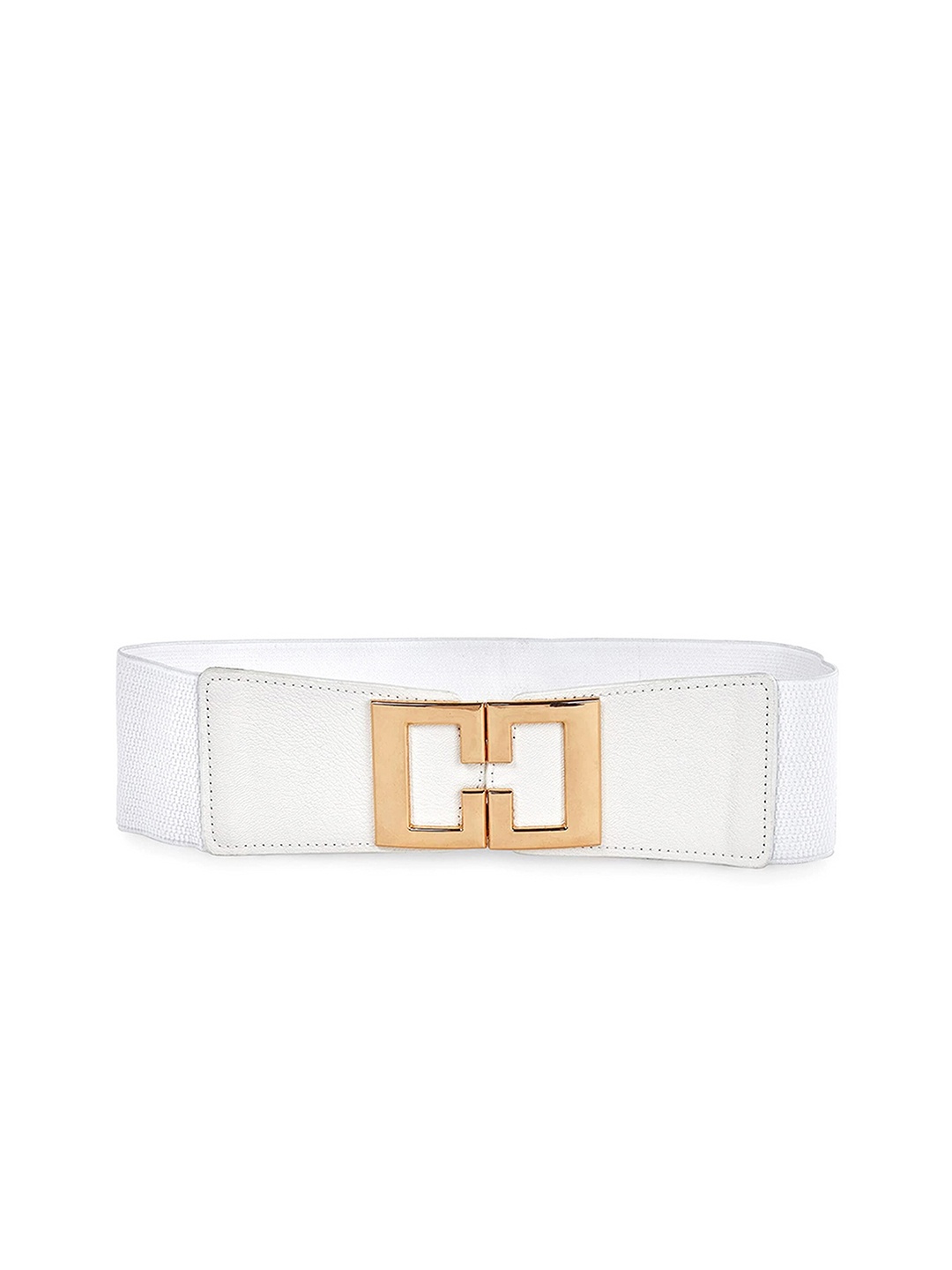 

REDHORNS Women Elastic Waist Belt, White