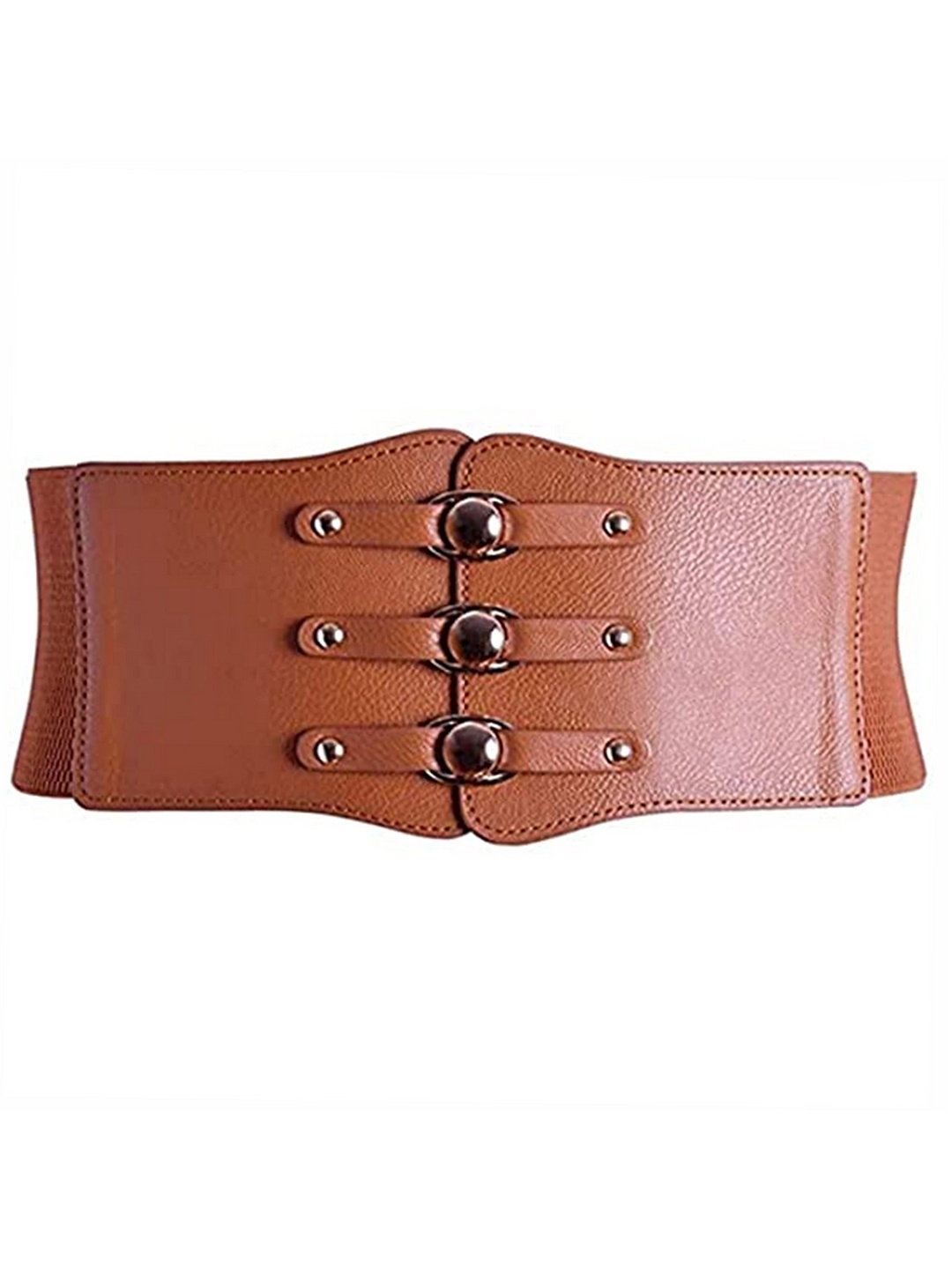 

REDHORNS Women Wide Stretchable Belt, Brown