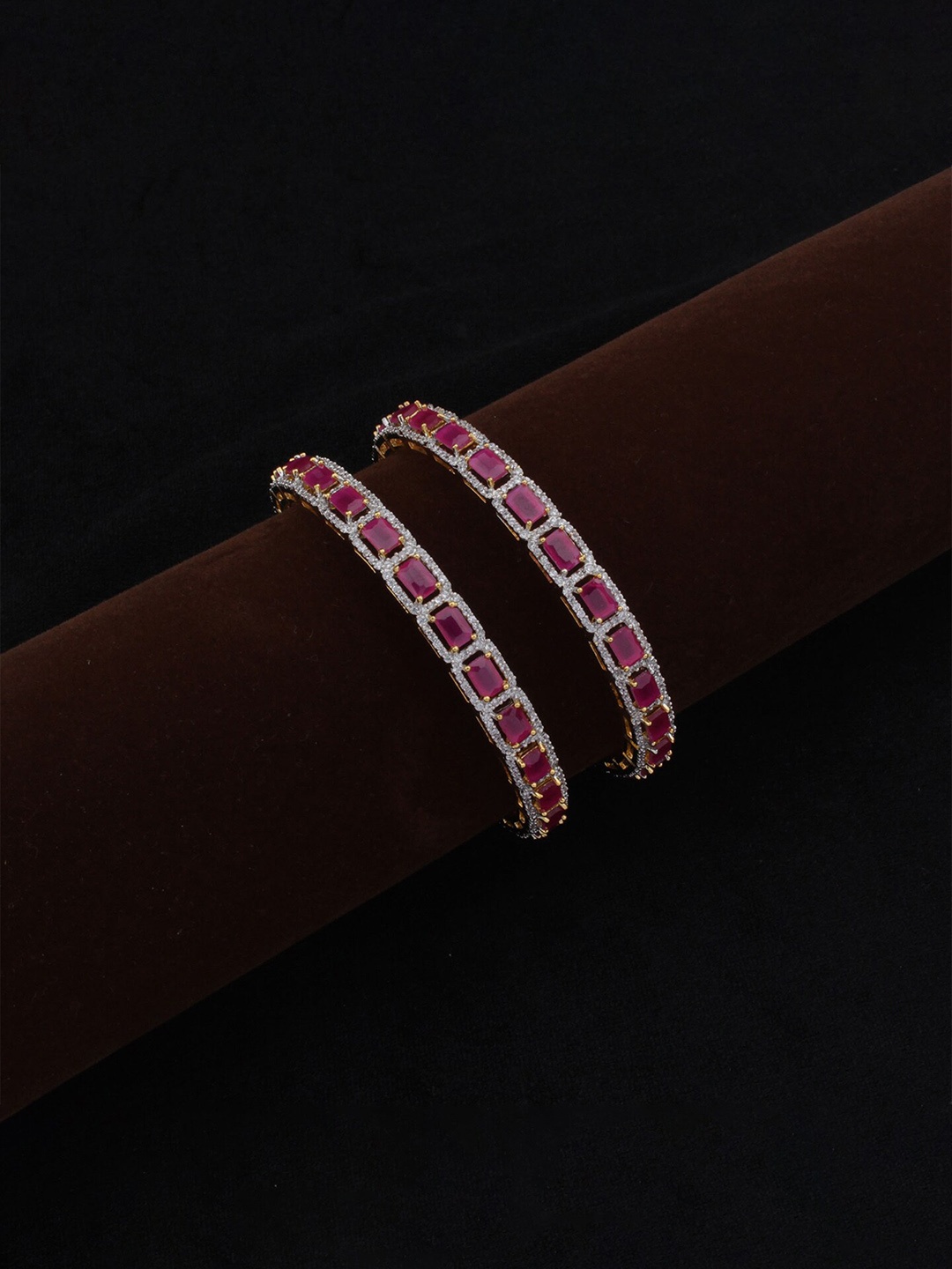 

Mirana Set Of 2 Gold Plated AD Studded Bangles