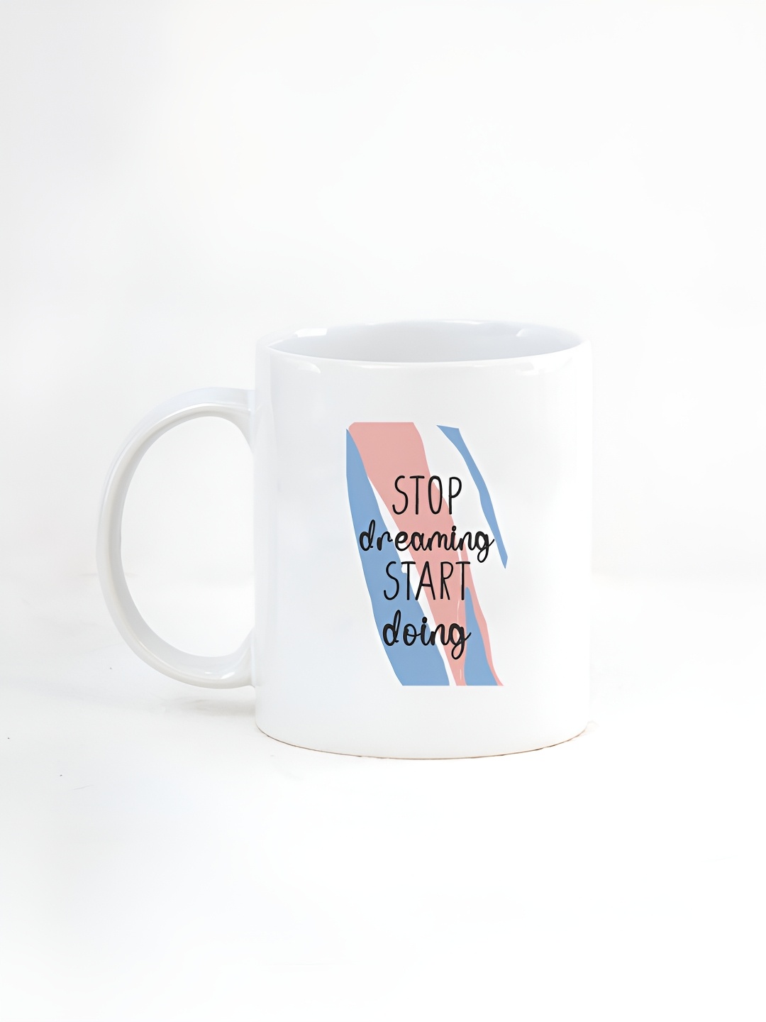 

CLAY CRAFT White & Pink Text or Slogans Printed Ceramic Glossy Mug 350 ml