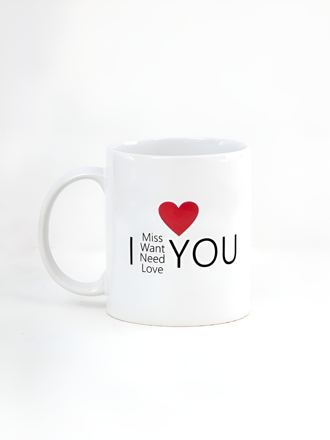 

CLAY CRAFT White & Red Text or Slogans Printed Ceramic Glossy Mug 350 ml