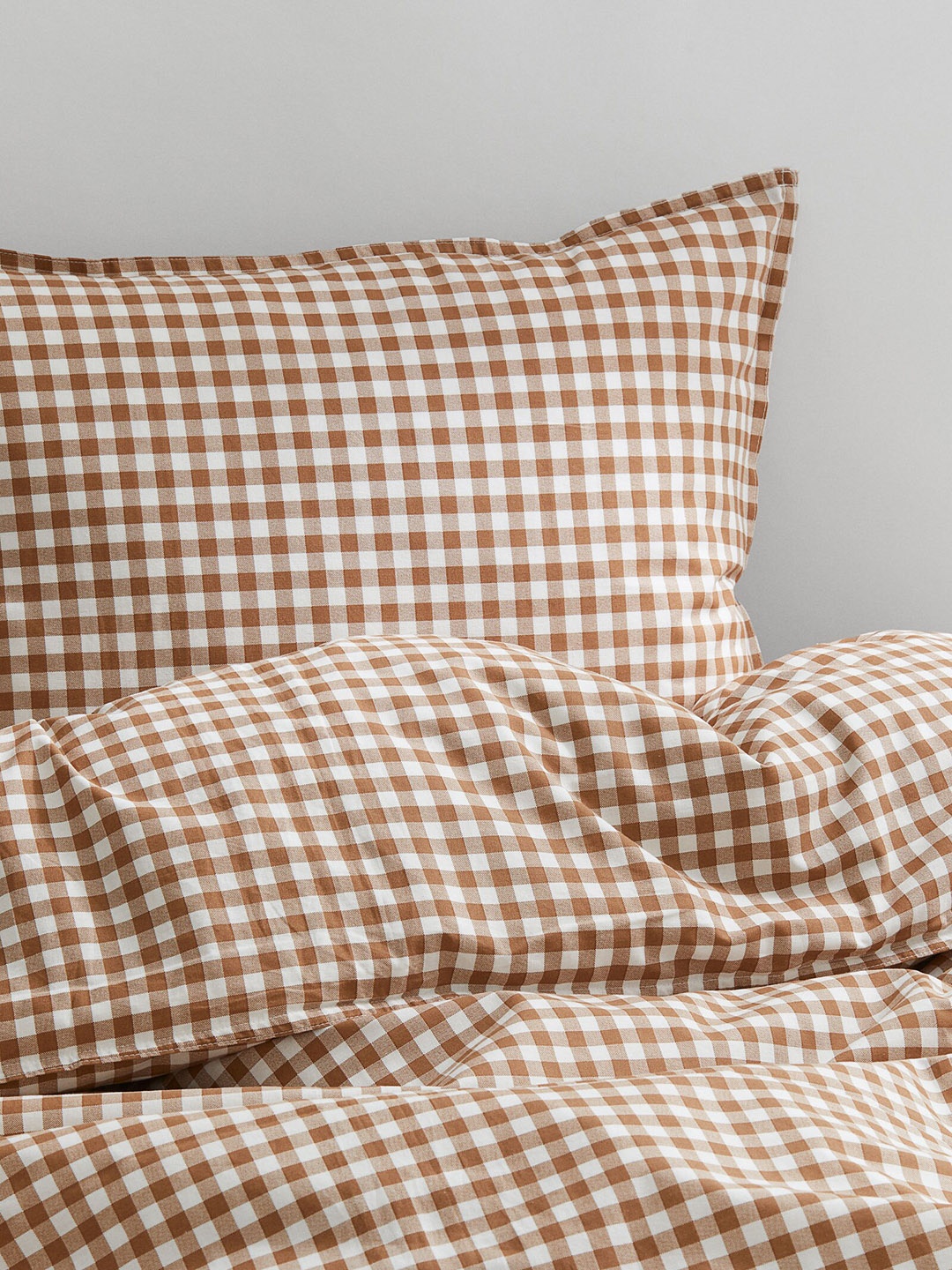 

H&M Brown & White Pure Cotton Patterned Single Duvet Cover Set